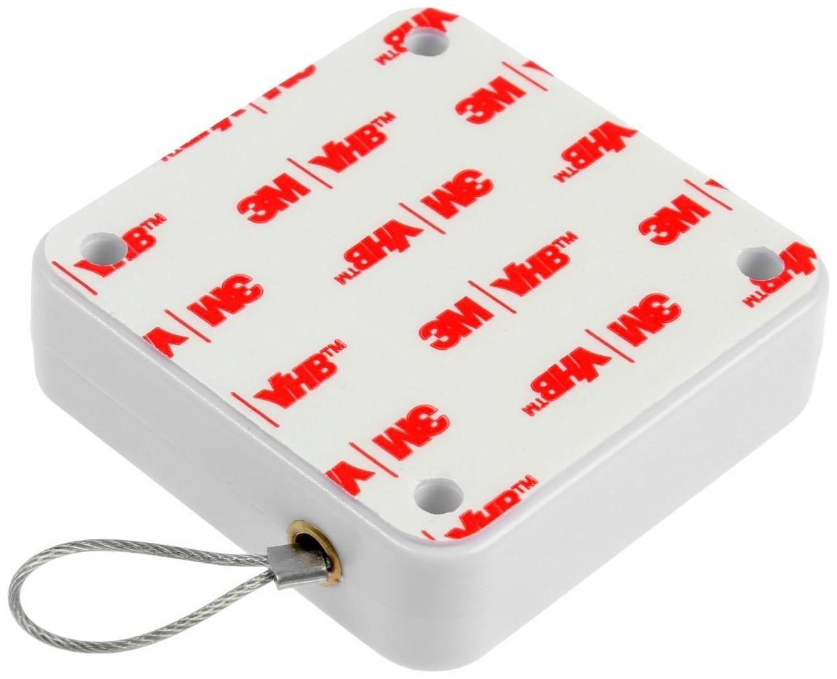 Доводчик дверной ТУНДРА, до 20 кг, цвет  белый, натяжение 1200 гр, длина троса 100 см