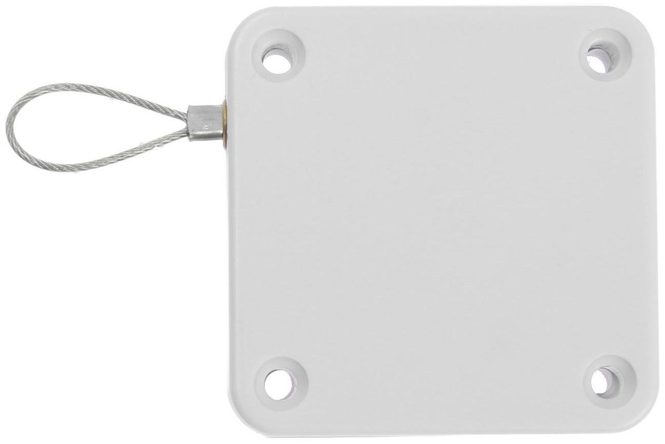 Доводчик дверной ТУНДРА, до 20 кг, цвет  белый, натяжение 1200 гр, длина троса 100 см