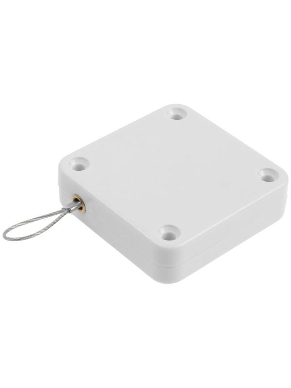 Доводчик дверной ТУНДРА, до 20 кг, цвет  белый, натяжение 1200 гр, длина троса 100 см