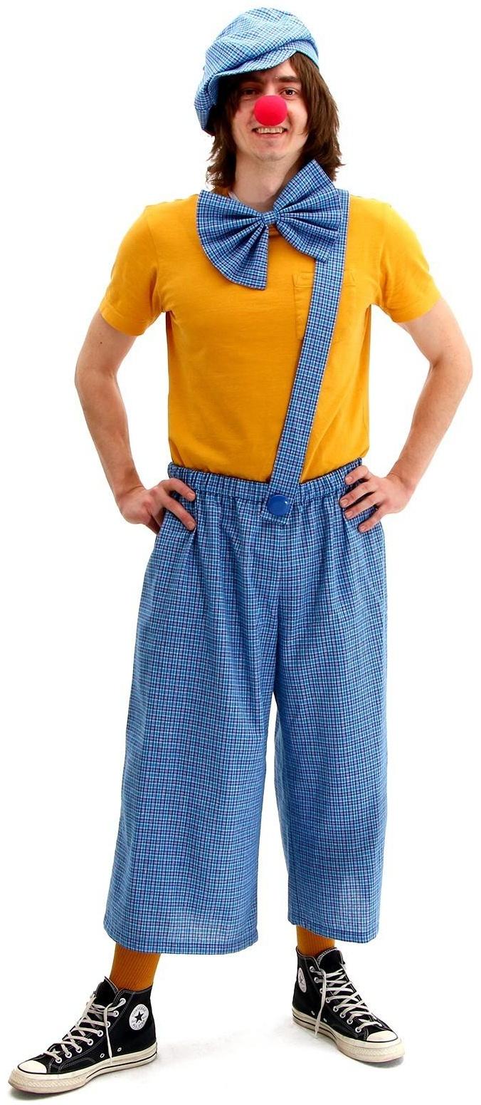 Карнавальный костюм «Клоун с бабочкой», голубая клетка, р. 48-56
