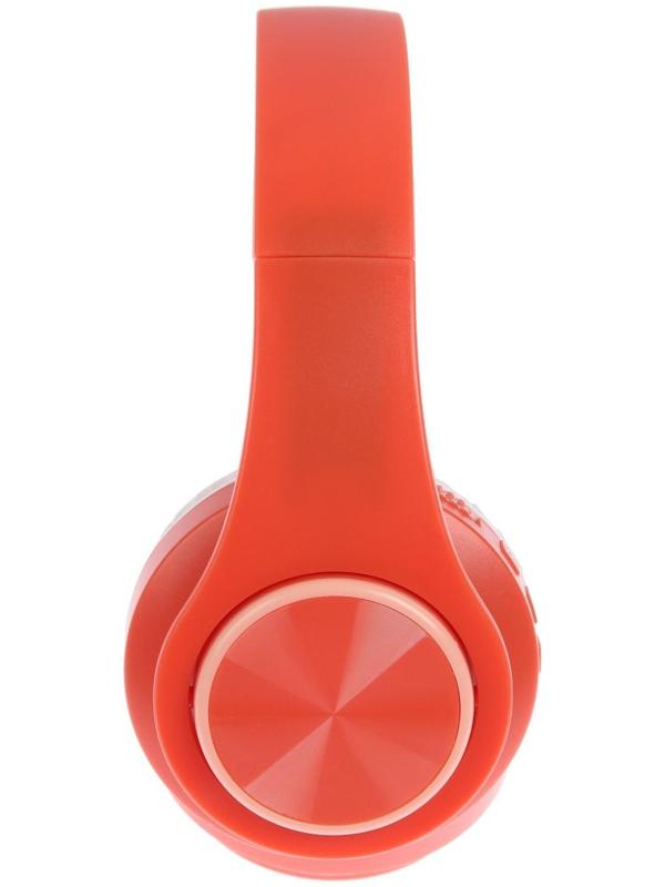 Наушники Т47, беспроводные, полноразмерные, BT, microSD, FM, микрофон, AUX, оранжевые