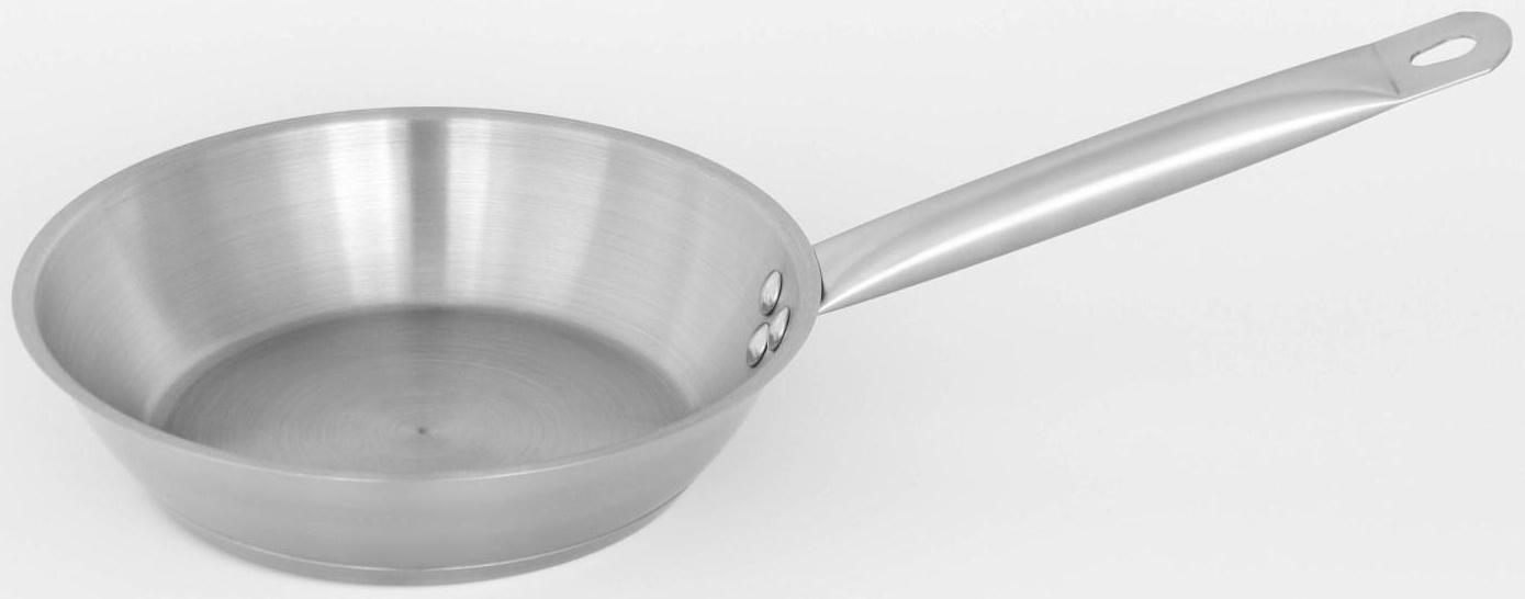 Сковорода из нержавеющей стали Hanna Knövell, d=22 см, h=5,5 см, толщина стенки 0,6 мм, длина ручки 21,5 см, индукция