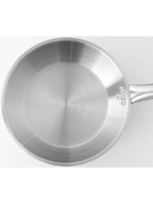 Сковорода из нержавеющей стали Hanna Knövell, d=22 см, h=5,5 см, толщина стенки 0,6 мм, длина ручки 21,5 см, индукция