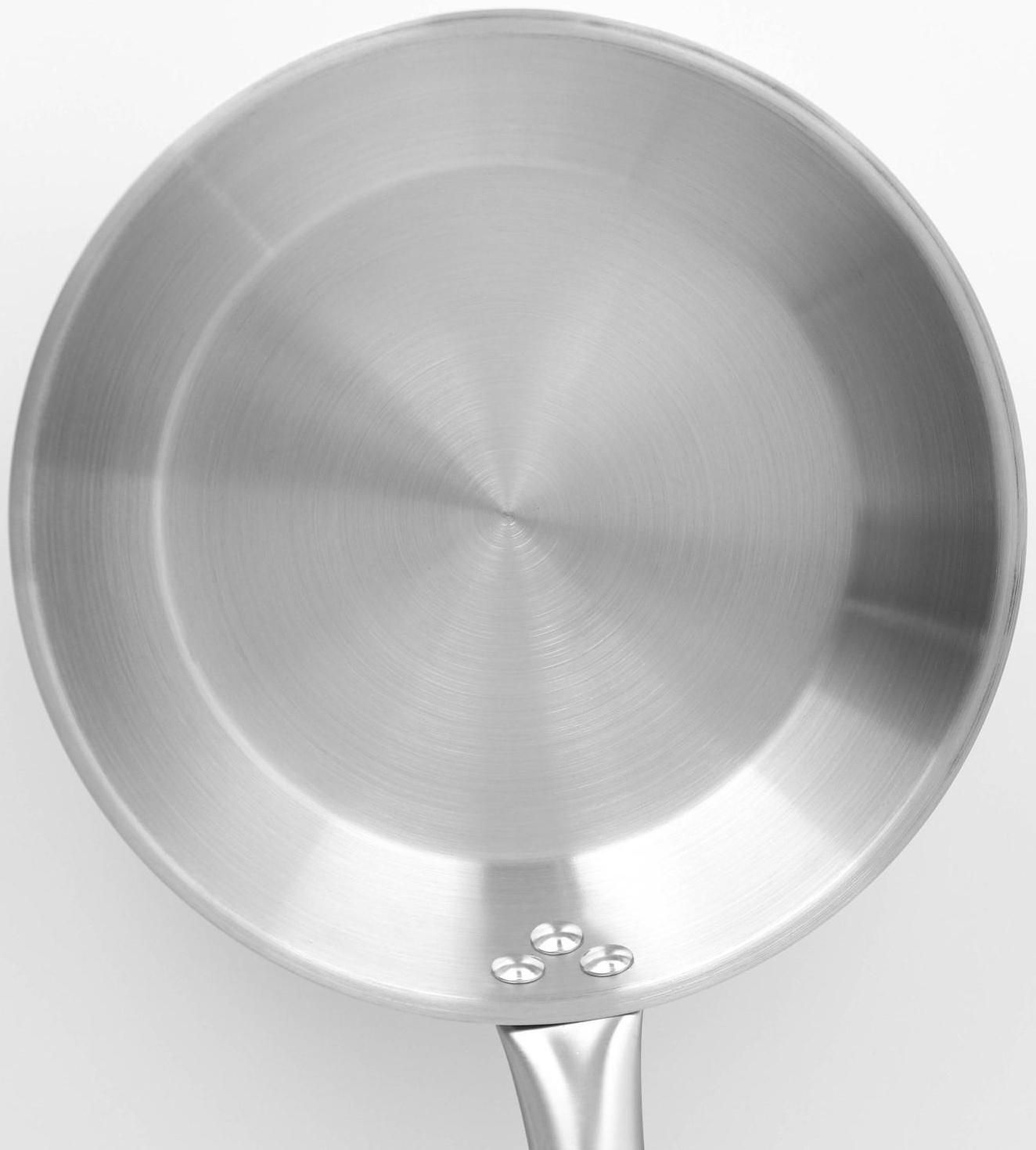 Сковорода из нержавеющей стали Hanna Knövell, d=24 см, h=5 см, толщина стенки 0,6 мм, длина ручки 21,5 см, индукция