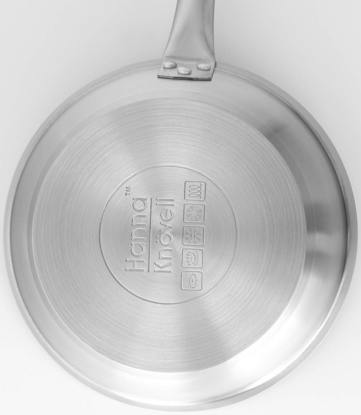 Сковорода из нержавеющей стали Hanna Knövell, d=24 см, h=5 см, толщина стенки 0,6 мм, длина ручки 21,5 см, индукция