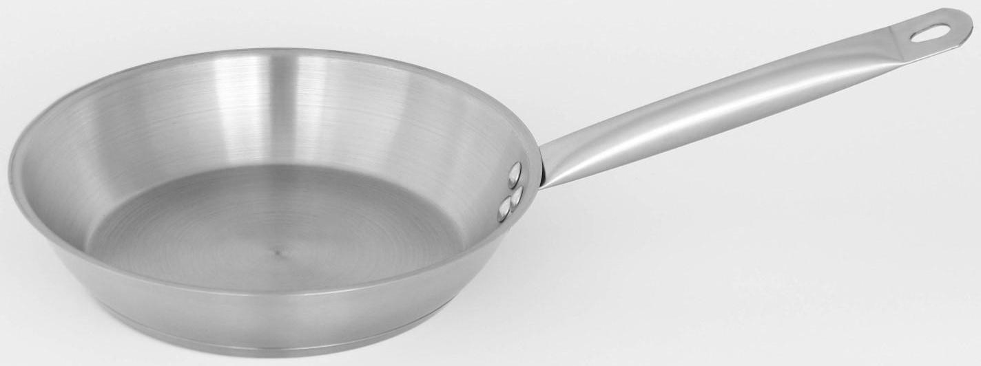 Сковорода из нержавеющей стали Hanna Knövell, d=24 см, h=5 см, толщина стенки 0,6 мм, длина ручки 21,5 см, индукция
