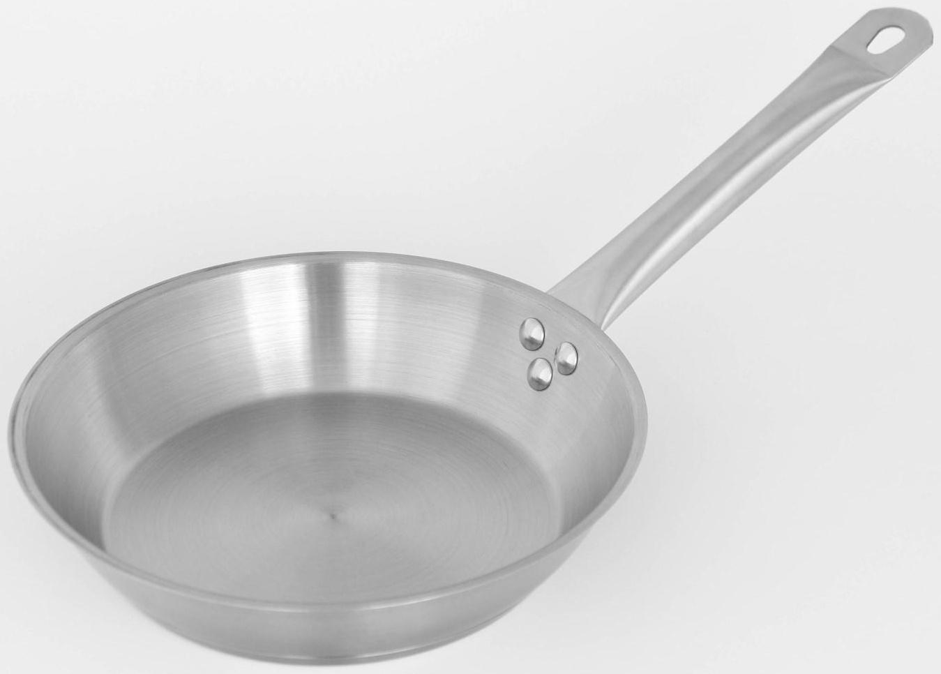 Сковорода из нержавеющей стали Hanna Knövell, d=24 см, h=5 см, толщина стенки 0,6 мм, длина ручки 21,5 см, индукция