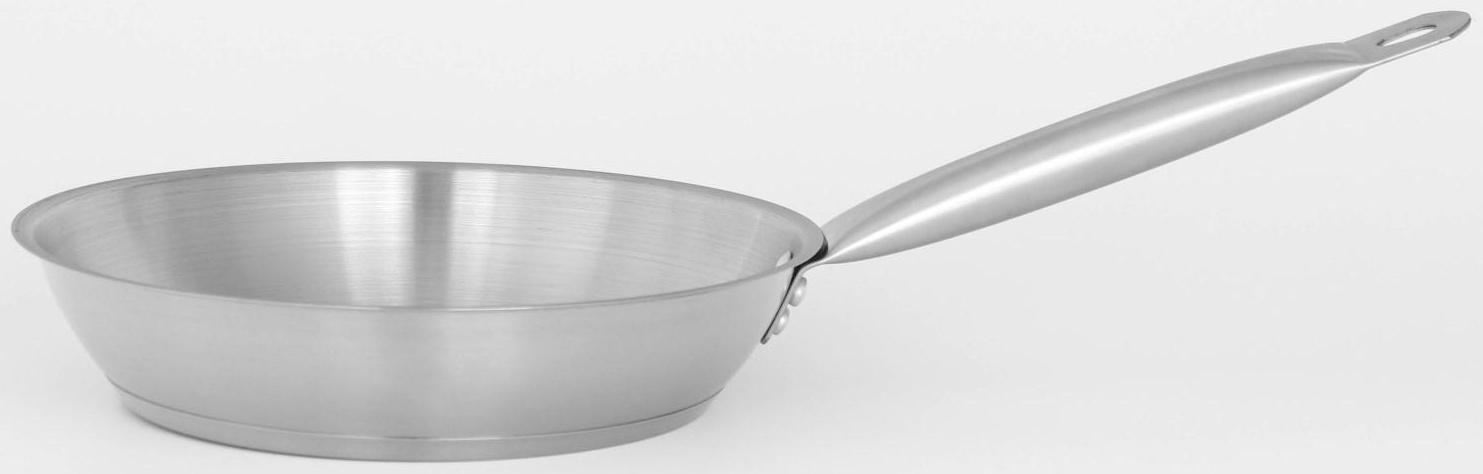 Сковорода из нержавеющей стали Hanna Knövell, d=24 см, h=5 см, толщина стенки 0,6 мм, длина ручки 21,5 см, индукция