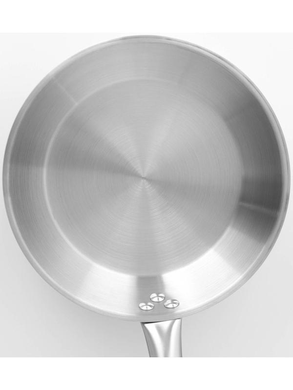 Сковорода из нержавеющей стали Hanna Knövell, d=24 см, h=5 см, толщина стенки 0,6 мм, длина ручки 21,5 см, индукция