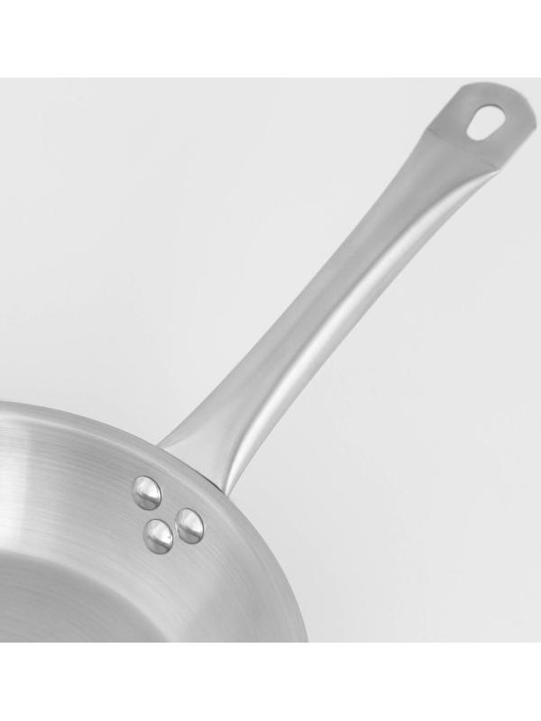 Сковорода из нержавеющей стали Hanna Knövell, d=24 см, h=5 см, толщина стенки 0,6 мм, длина ручки 21,5 см, индукция