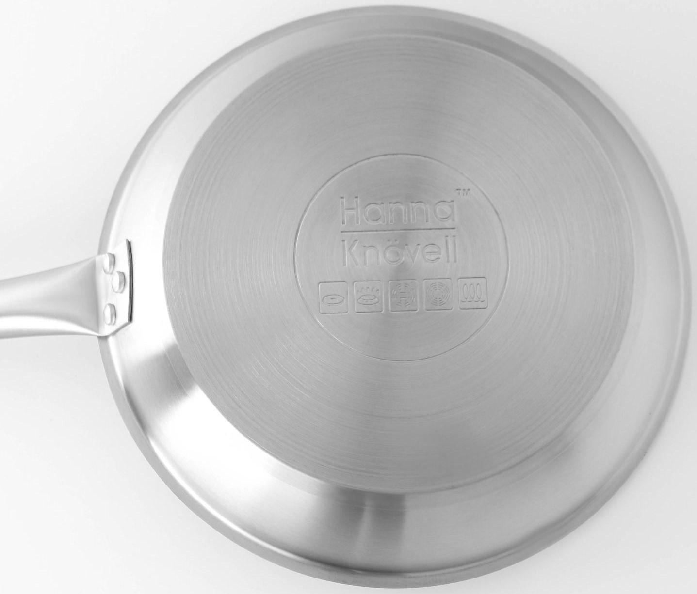 Сковорода из нержавеющей стали Hanna Knövell, d=26 см, h=5 см, толщина стенки 0,6 мм, длина ручки 25 см, индукция