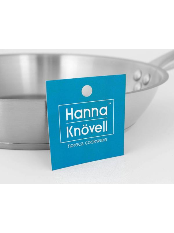 Сковорода из нержавеющей стали Hanna Knövell, d=26 см, h=5 см, толщина стенки 0,6 мм, длина ручки 25 см, индукция
