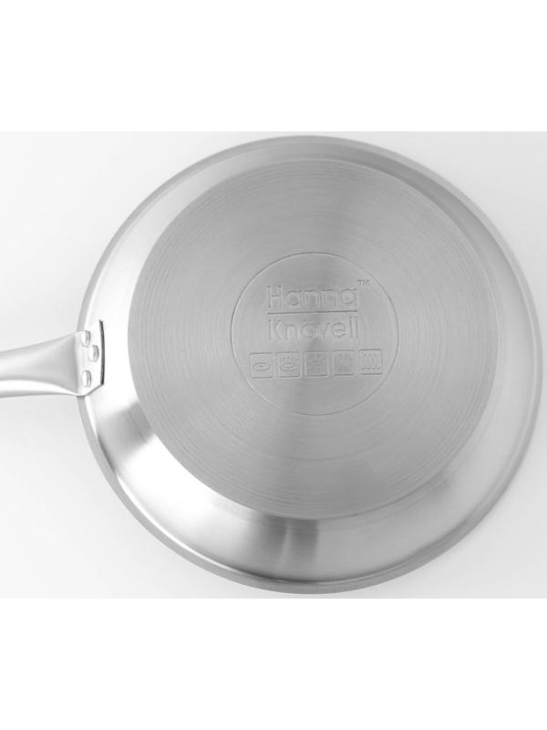Сковорода из нержавеющей стали Hanna Knövell, d=26 см, h=5 см, толщина стенки 0,6 мм, длина ручки 25 см, индукция
