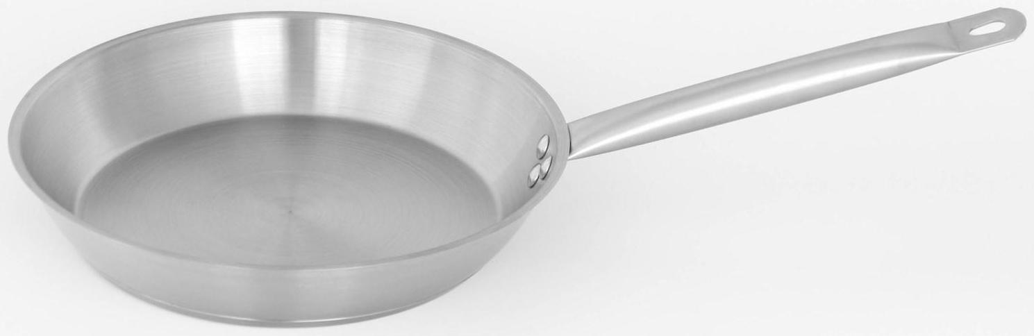 Сковорода из нержавеющей стали Hanna Knövell, d=28 см, h=5,5 см, толщина стенки 0,6 мм, длина ручки 25 см, индукция