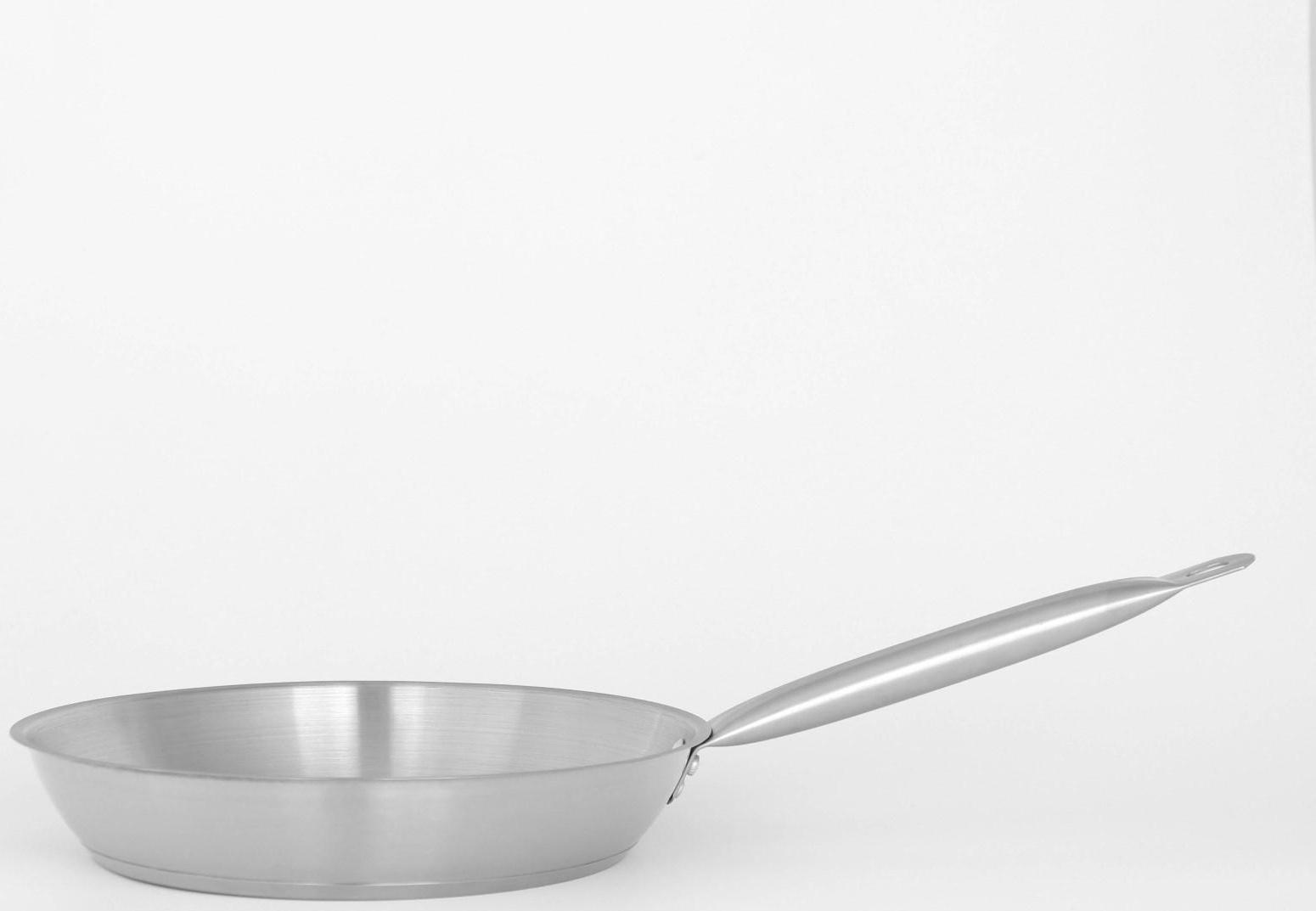Сковорода из нержавеющей стали Hanna Knövell, d=28 см, h=5,5 см, толщина стенки 0,6 мм, длина ручки 25 см, индукция
