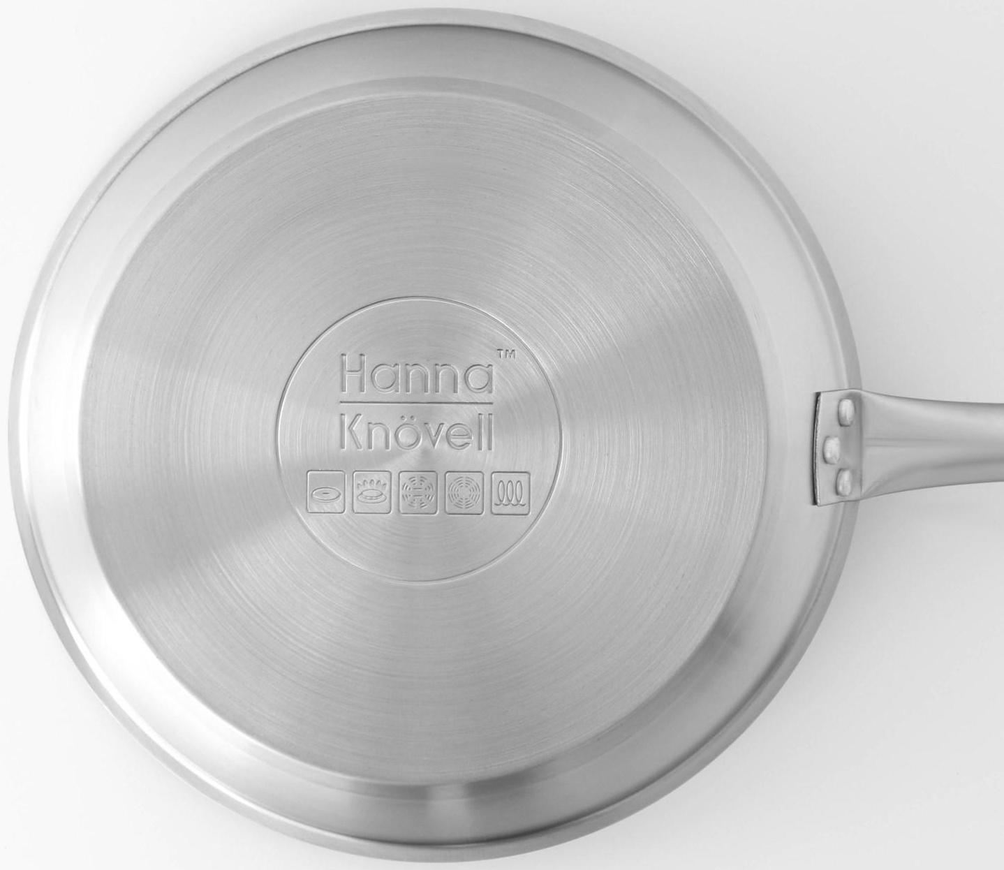 Сковорода из нержавеющей стали Hanna Knövell, d=28 см, h=5,5 см, толщина стенки 0,6 мм, длина ручки 25 см, индукция