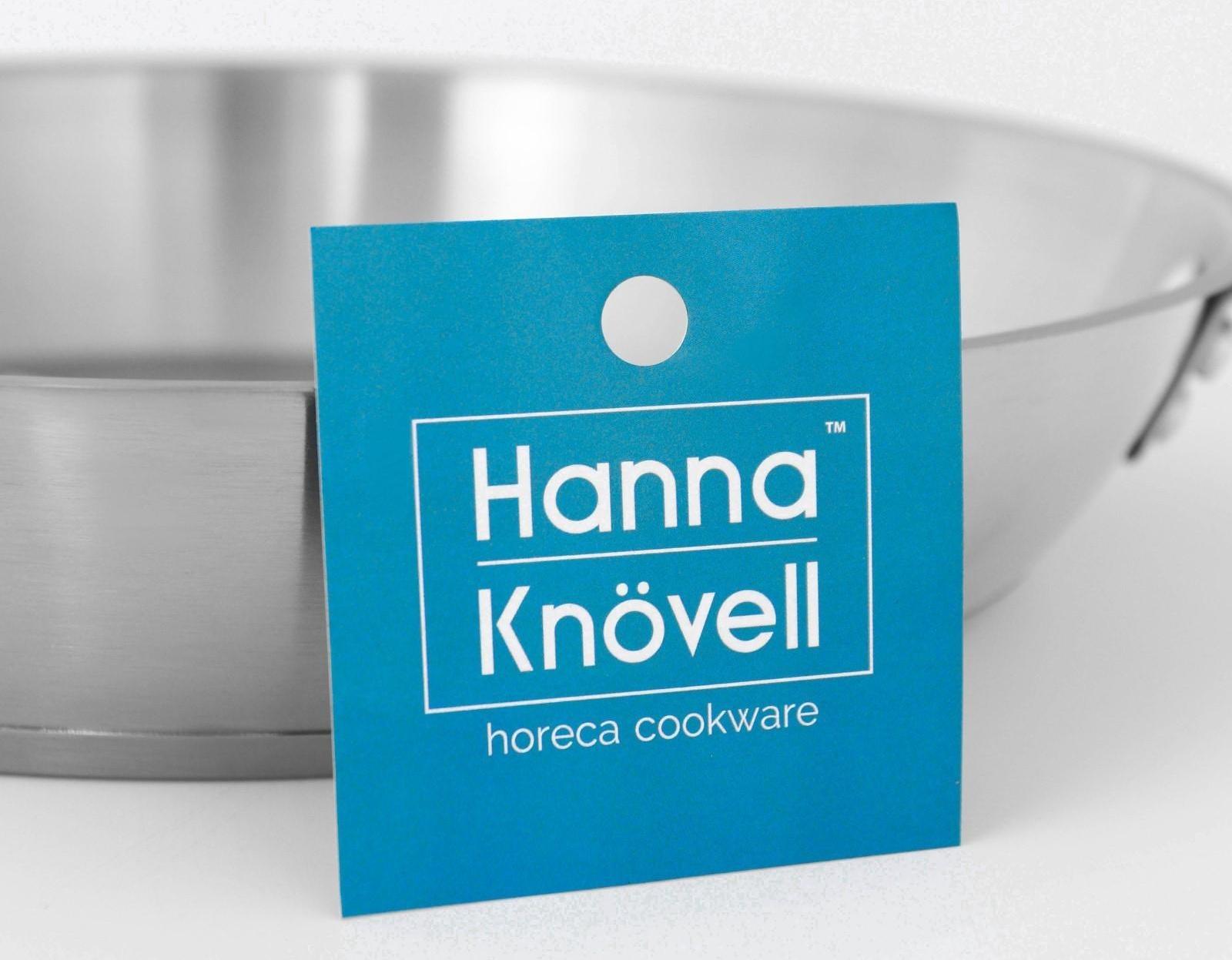 Сковорода из нержавеющей стали Hanna Knövell, d=28 см, h=5,5 см, толщина стенки 0,6 мм, длина ручки 25 см, индукция