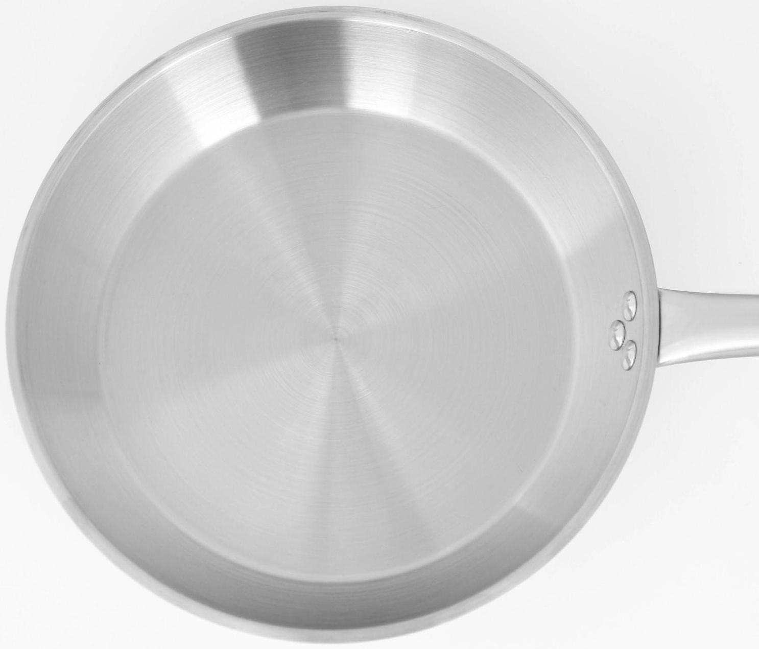 Сковорода из нержавеющей стали Hanna Knövell, d=28 см, h=5,5 см, толщина стенки 0,6 мм, длина ручки 25 см, индукция