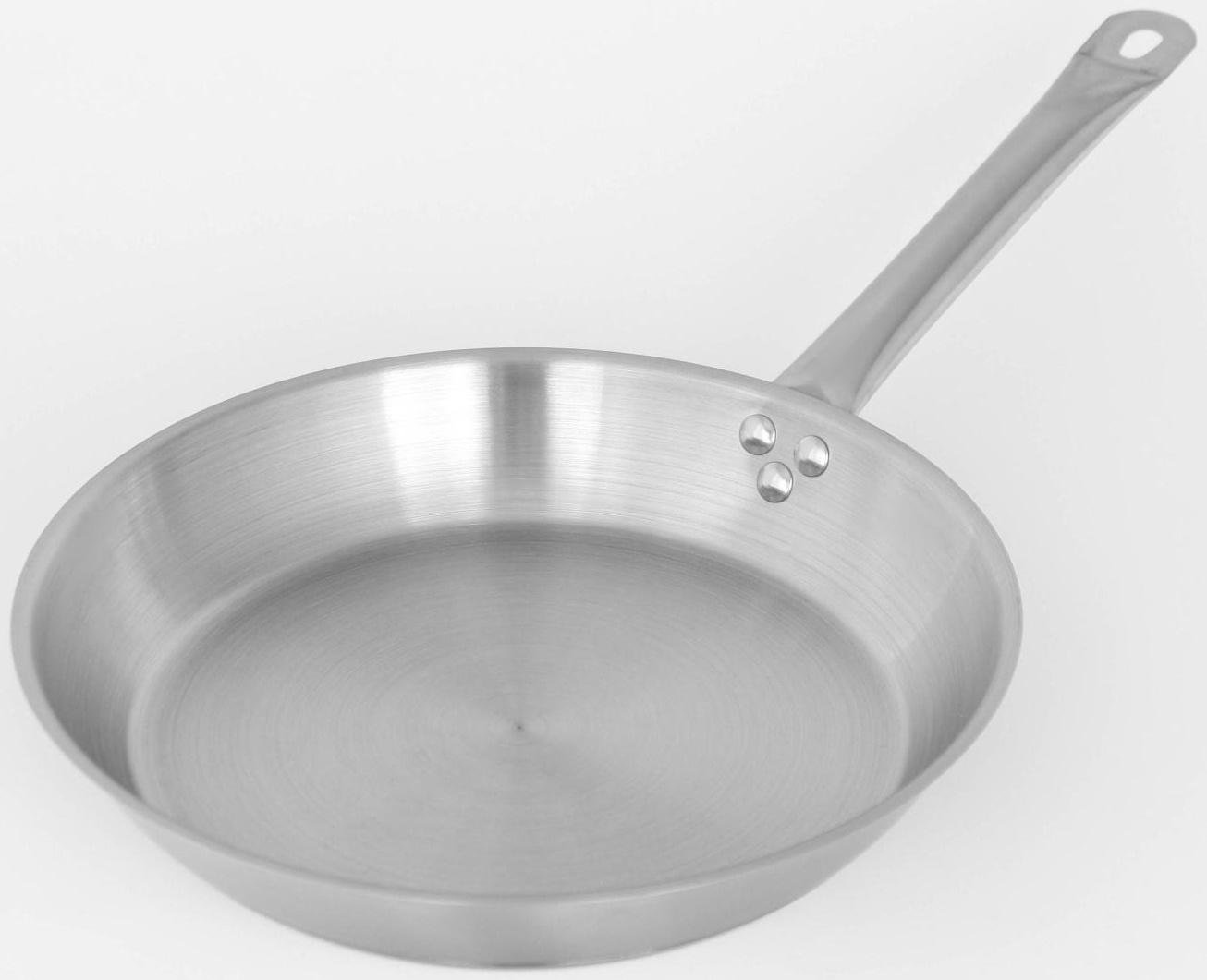 Сковорода из нержавеющей стали Hanna Knövell, d=30 см, h=5,5 см, толщина стенки 0,6 мм, длина ручки 24,5 см, индукция