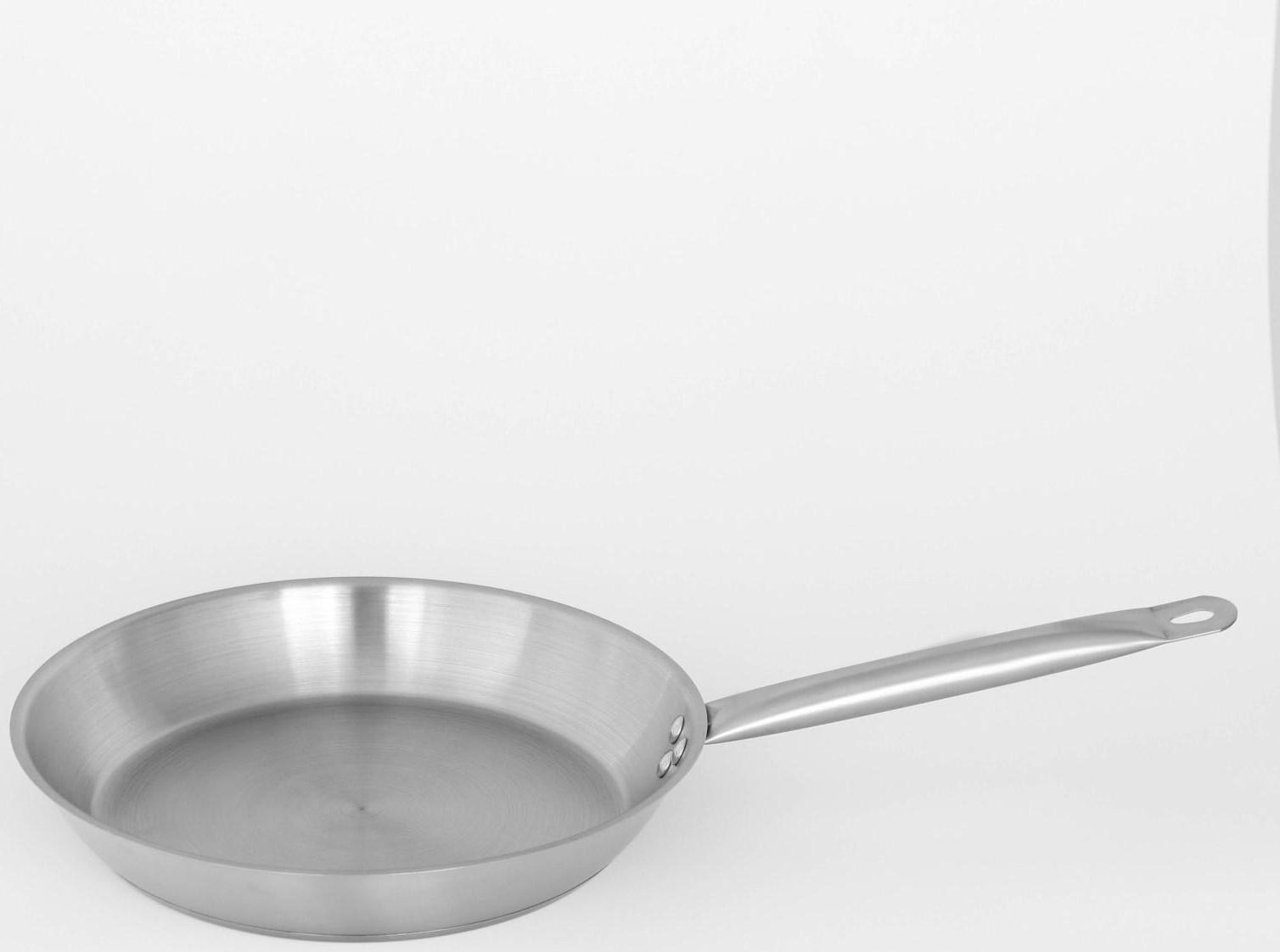 Сковорода из нержавеющей стали Hanna Knövell, d=30 см, h=5,5 см, толщина стенки 0,6 мм, длина ручки 24,5 см, индукция