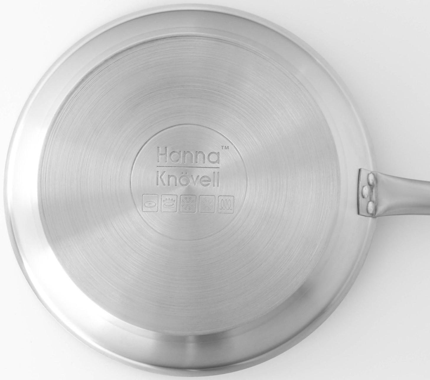 Сковорода из нержавеющей стали Hanna Knövell, d=30 см, h=5,5 см, толщина стенки 0,6 мм, длина ручки 24,5 см, индукция