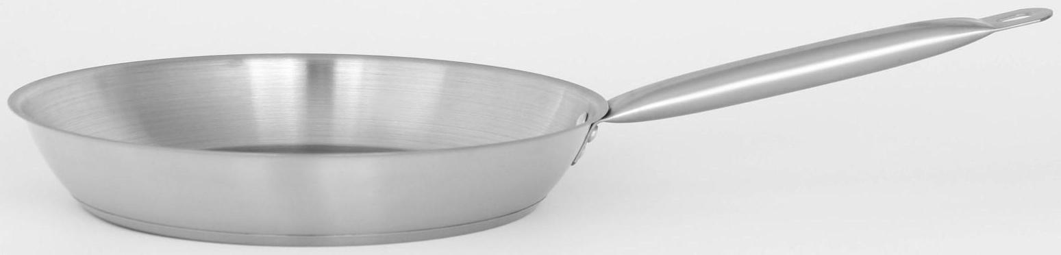 Сковорода из нержавеющей стали Hanna Knövell, d=30 см, h=5,5 см, толщина стенки 0,6 мм, длина ручки 24,5 см, индукция