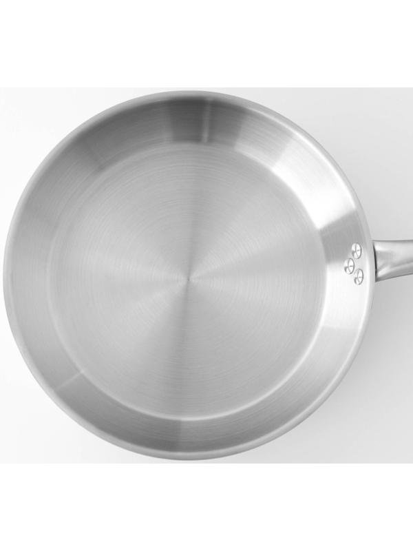 Сковорода из нержавеющей стали Hanna Knövell, d=30 см, h=5,5 см, толщина стенки 0,6 мм, длина ручки 24,5 см, индукция