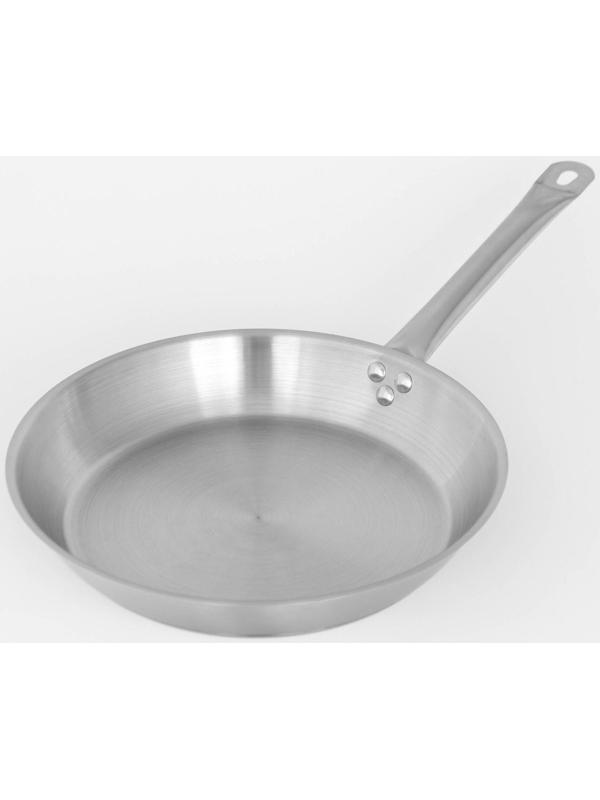 Сковорода из нержавеющей стали Hanna Knövell, d=30 см, h=5,5 см, толщина стенки 0,6 мм, длина ручки 24,5 см, индукция