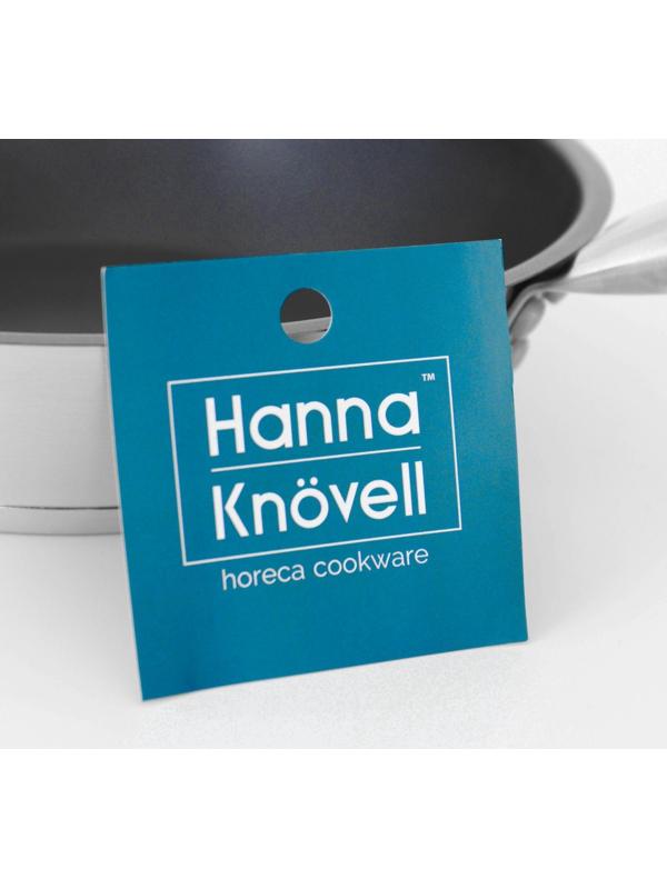 Сковорода из нержавеющей стали Hanna Knövell, d=22 см, h=5,5 см, толщина стенки 0,6 мм, длина ручки 21,5 см, антипригарное покрытие, индукция