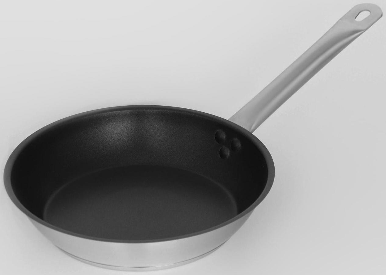 Сковорода из нержавеющей стали Hanna Knövell, d=24 см, h=5,5, толщина стенки 0,6 мм, длина ручки 21,5 см, антипригарное покрытие, индукция