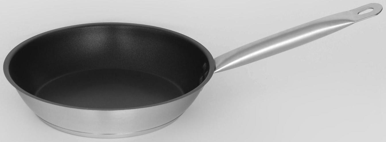 Сковорода из нержавеющей стали Hanna Knövell, d=24 см, h=5,5, толщина стенки 0,6 мм, длина ручки 21,5 см, антипригарное покрытие, индукция