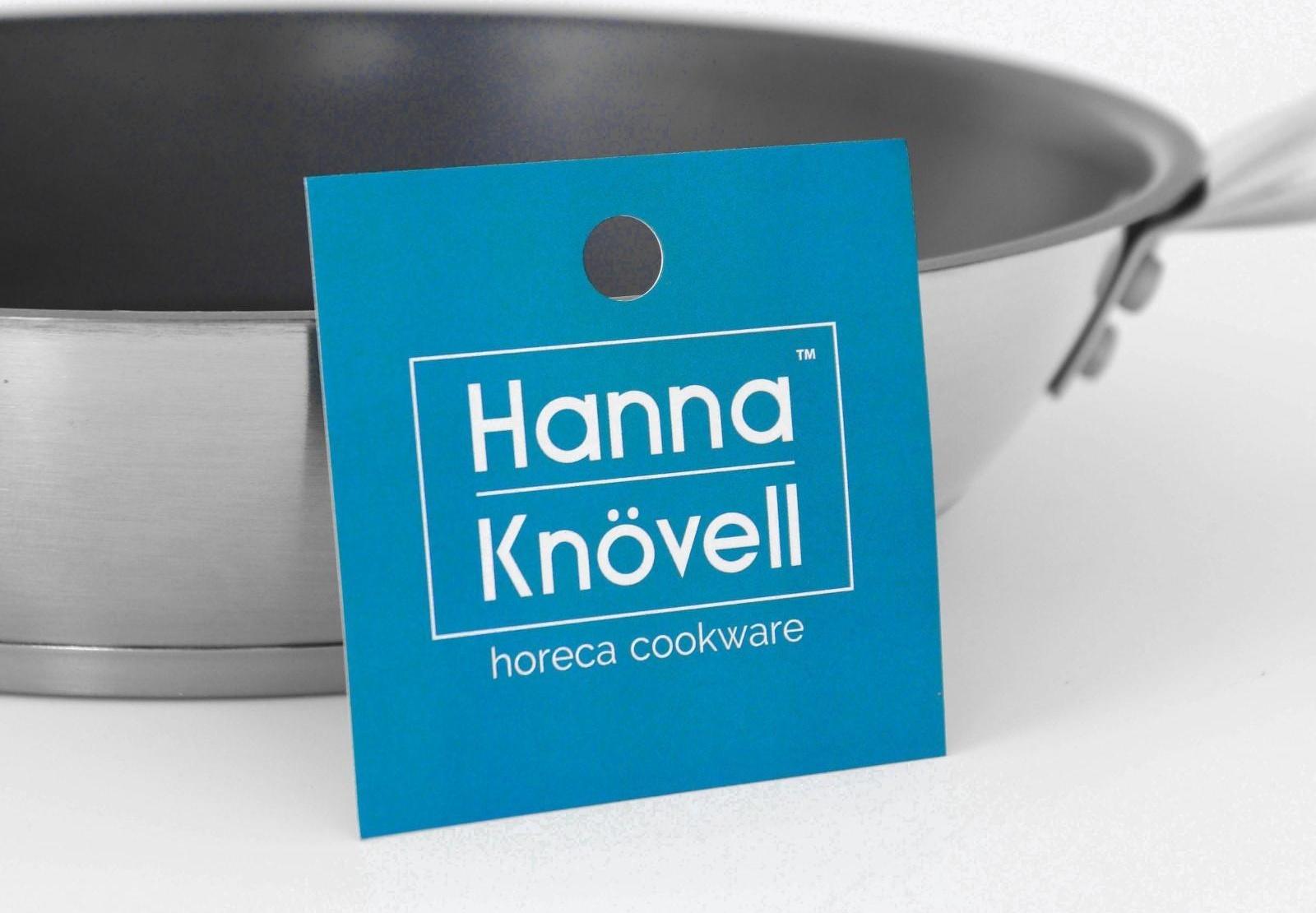 Сковорода из нержавеющей стали Hanna Knövell, d=26 см, h=5 см, толщина стенки 0,6 мм, длина ручки 25 см, антипригарное покрытие, индукция