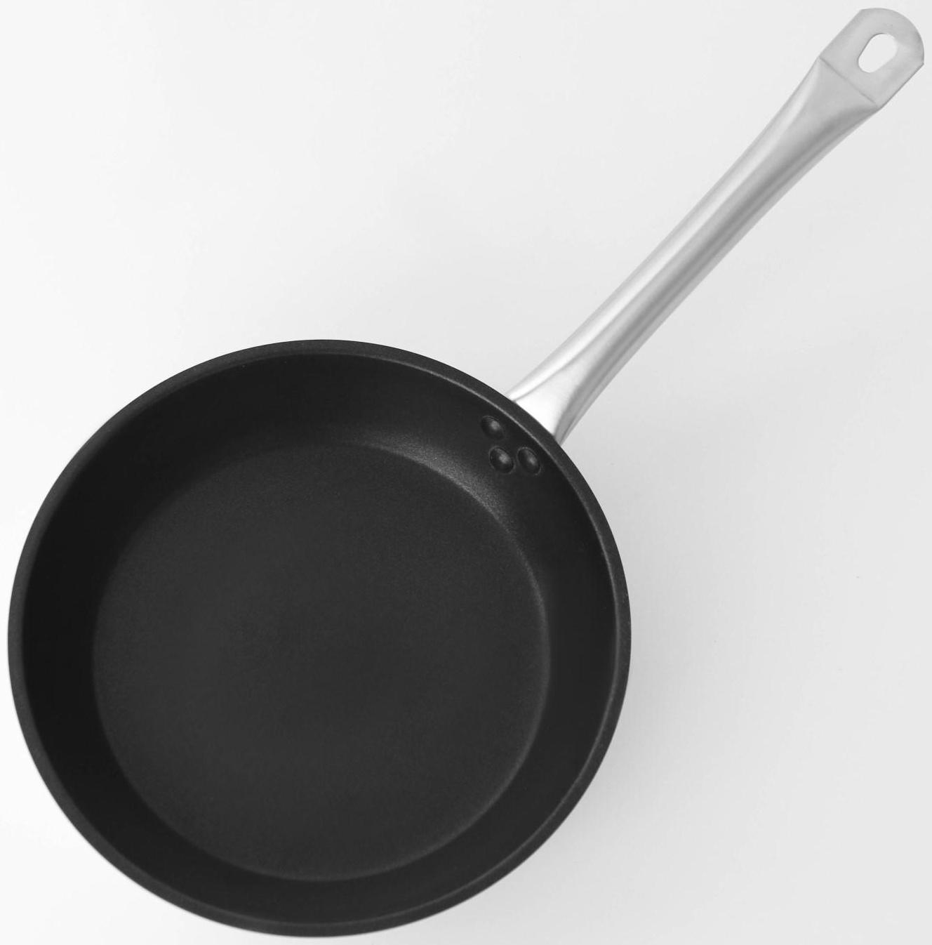 Сковорода из нержавеющей стали Hanna Knövell, d=26 см, h=5 см, толщина стенки 0,6 мм, длина ручки 25 см, антипригарное покрытие, индукция