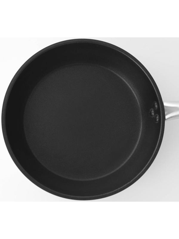 Сковорода из нержавеющей стали Hanna Knövell, d=26 см, h=5 см, толщина стенки 0,6 мм, длина ручки 25 см, антипригарное покрытие, индукция