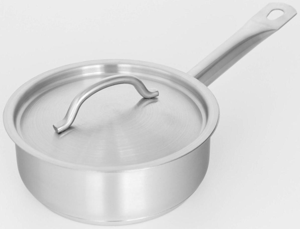 Сотейник из нержавеющей стали с крышкой Hanna Knövell, 1,2 л, d=16 см, h=6,5 см, толщина стенки 0,8 мм, индукция