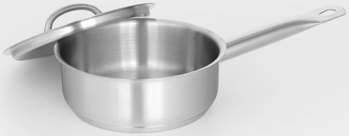 Сотейник из нержавеющей стали с крышкой Hanna Knövell, 1,2 л, d=16 см, h=6,5 см, толщина стенки 0,8 мм, индукция
