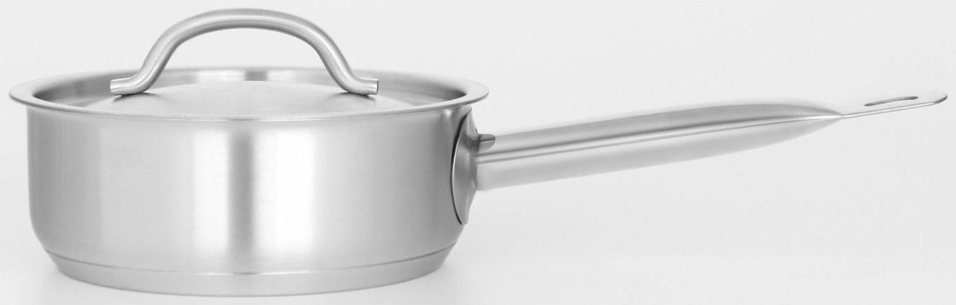 Сотейник из нержавеющей стали с крышкой Hanna Knövell, 1,2 л, d=16 см, h=6,5 см, толщина стенки 0,8 мм, индукция