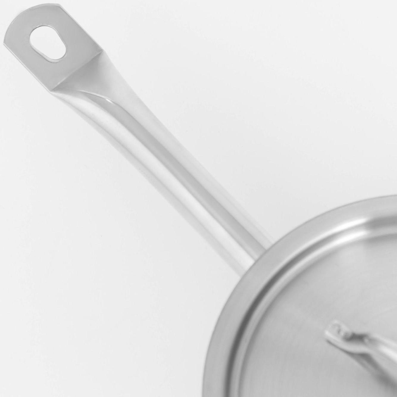 Сотейник из нержавеющей стали с крышкой Hanna Knövell, 1,2 л, d=16 см, h=6,5 см, толщина стенки 0,8 мм, индукция