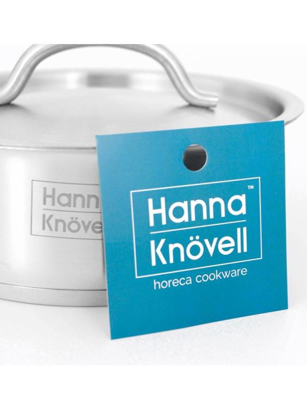 Сотейник из нержавеющей стали с крышкой Hanna Knövell, 1,2 л, d=16 см, h=6,5 см, толщина стенки 0,8 мм, индукция