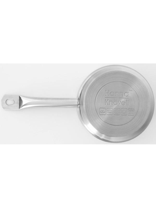 Сотейник из нержавеющей стали с крышкой Hanna Knövell, 1,2 л, d=16 см, h=6,5 см, толщина стенки 0,8 мм, индукция
