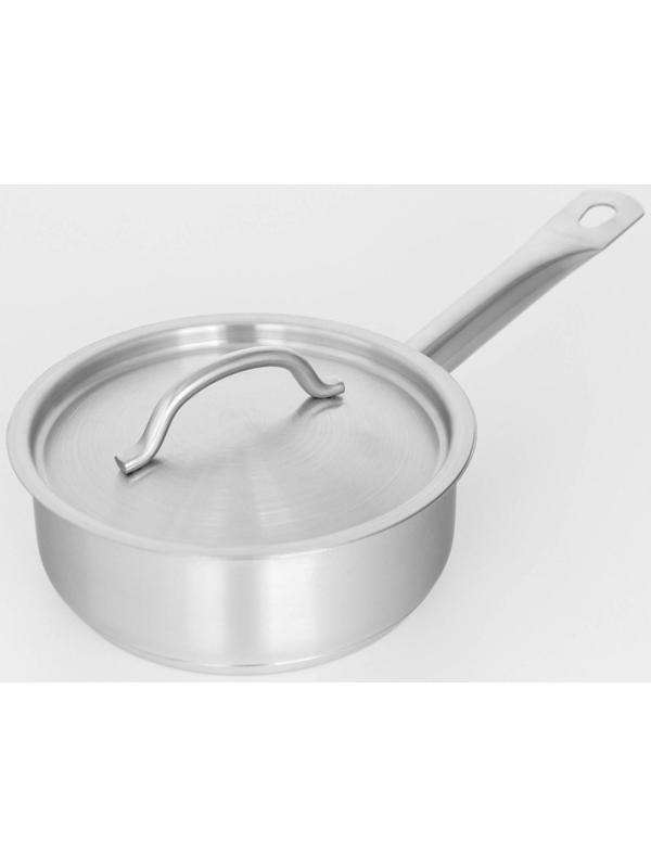 Сотейник из нержавеющей стали с крышкой Hanna Knövell, 1,2 л, d=16 см, h=6,5 см, толщина стенки 0,8 мм, индукция
