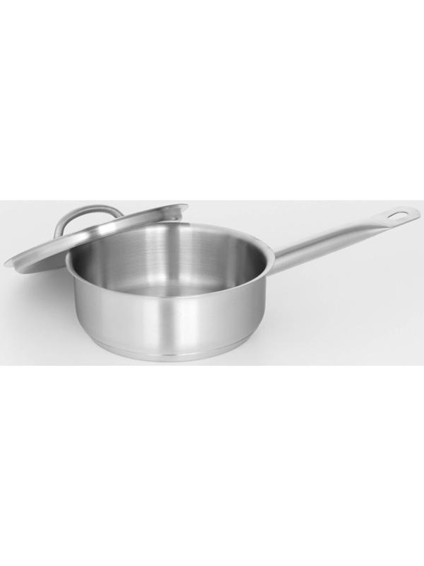 Сотейник из нержавеющей стали с крышкой Hanna Knövell, 1,2 л, d=16 см, h=6,5 см, толщина стенки 0,8 мм, индукция