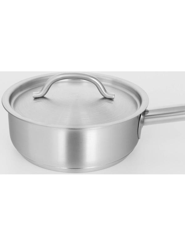 Сотейник из нержавеющей стали с крышкой Hanna Knövell, 1,2 л, d=16 см, h=6,5 см, толщина стенки 0,8 мм, индукция