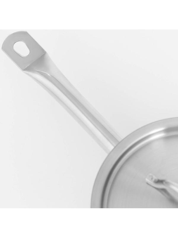 Сотейник из нержавеющей стали с крышкой Hanna Knövell, 1,2 л, d=16 см, h=6,5 см, толщина стенки 0,8 мм, индукция