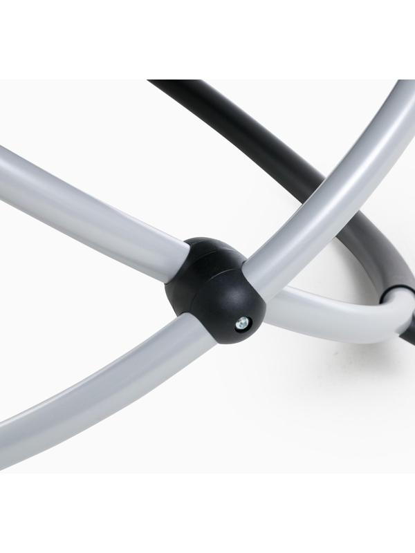 Шезлонг, черный, 188 х 58 х 30 см