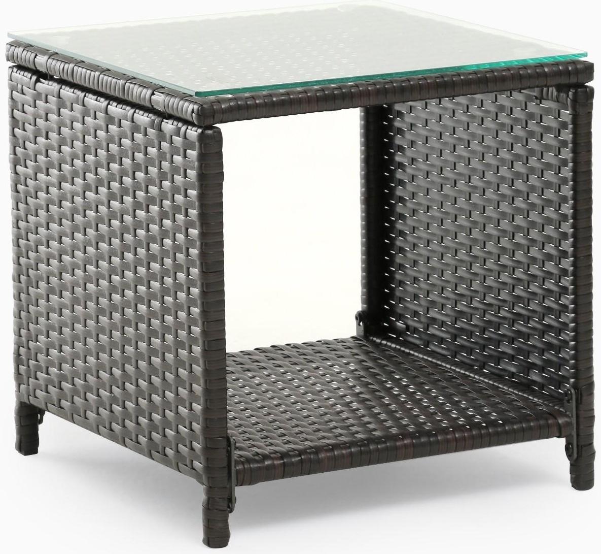 Набор садовой мебели: Стол и 2 кресла коричневого  цвета с белой подушкой