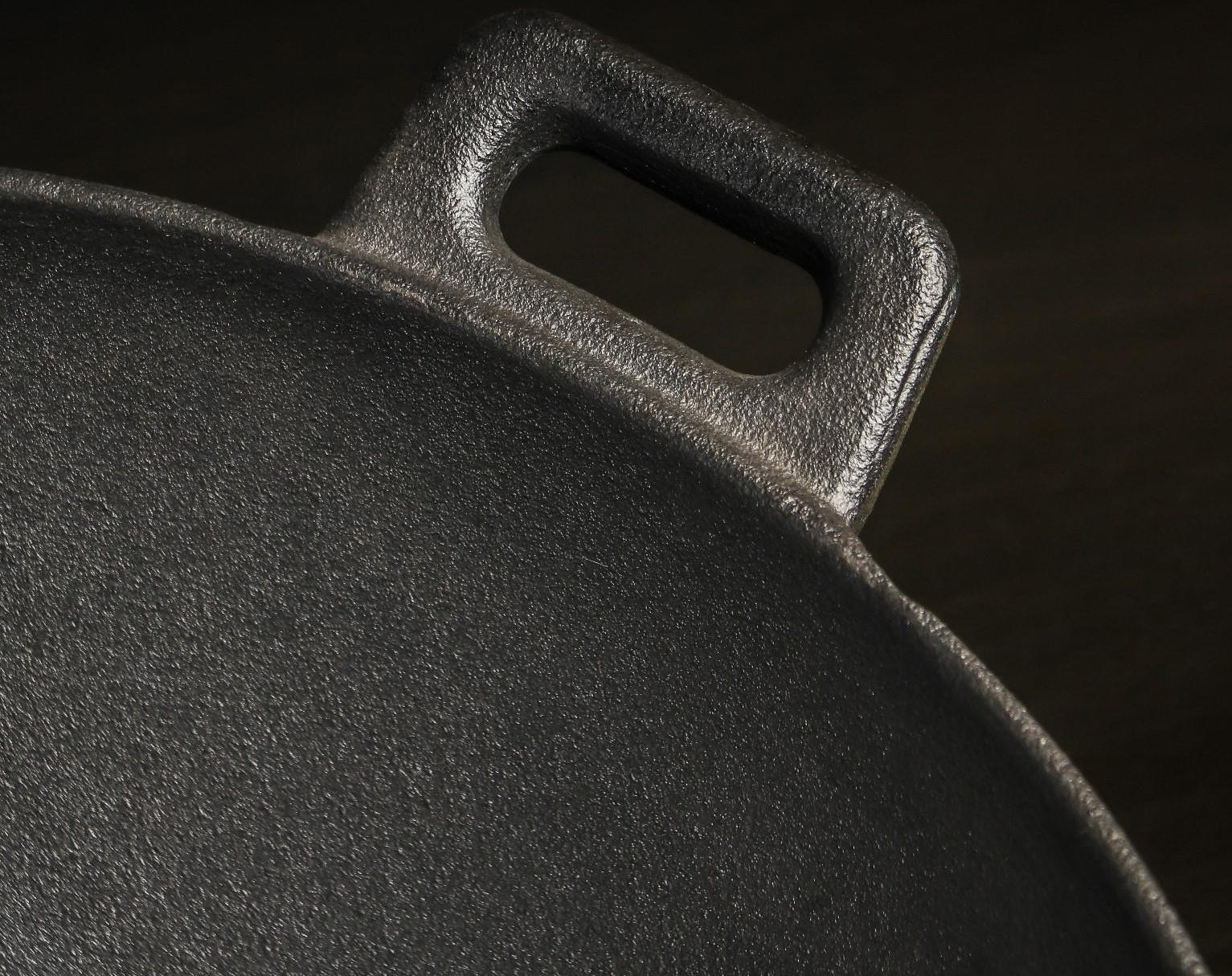 Сковорода-ВОК чугунная Magma «Хемминг», 37×9,5 см, с деревянной крышкой