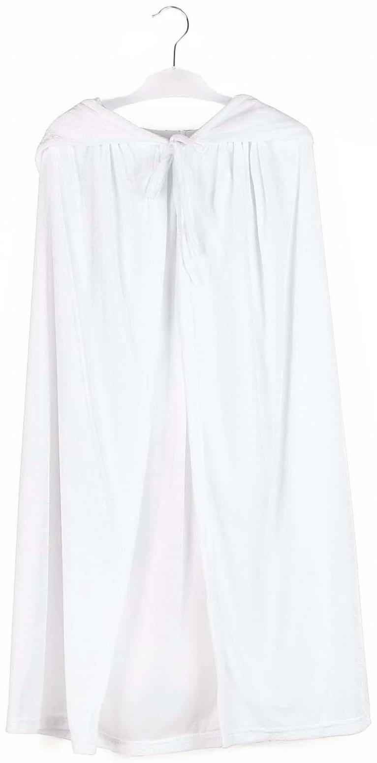 Карнавальный плащ детский, плюш белый, длина 80 см