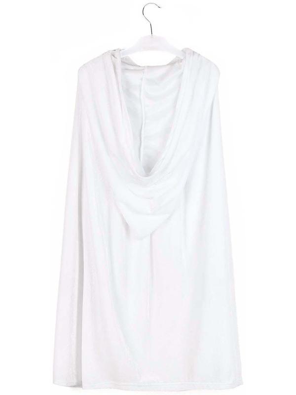 Карнавальный плащ детский, плюш белый, длина 80 см