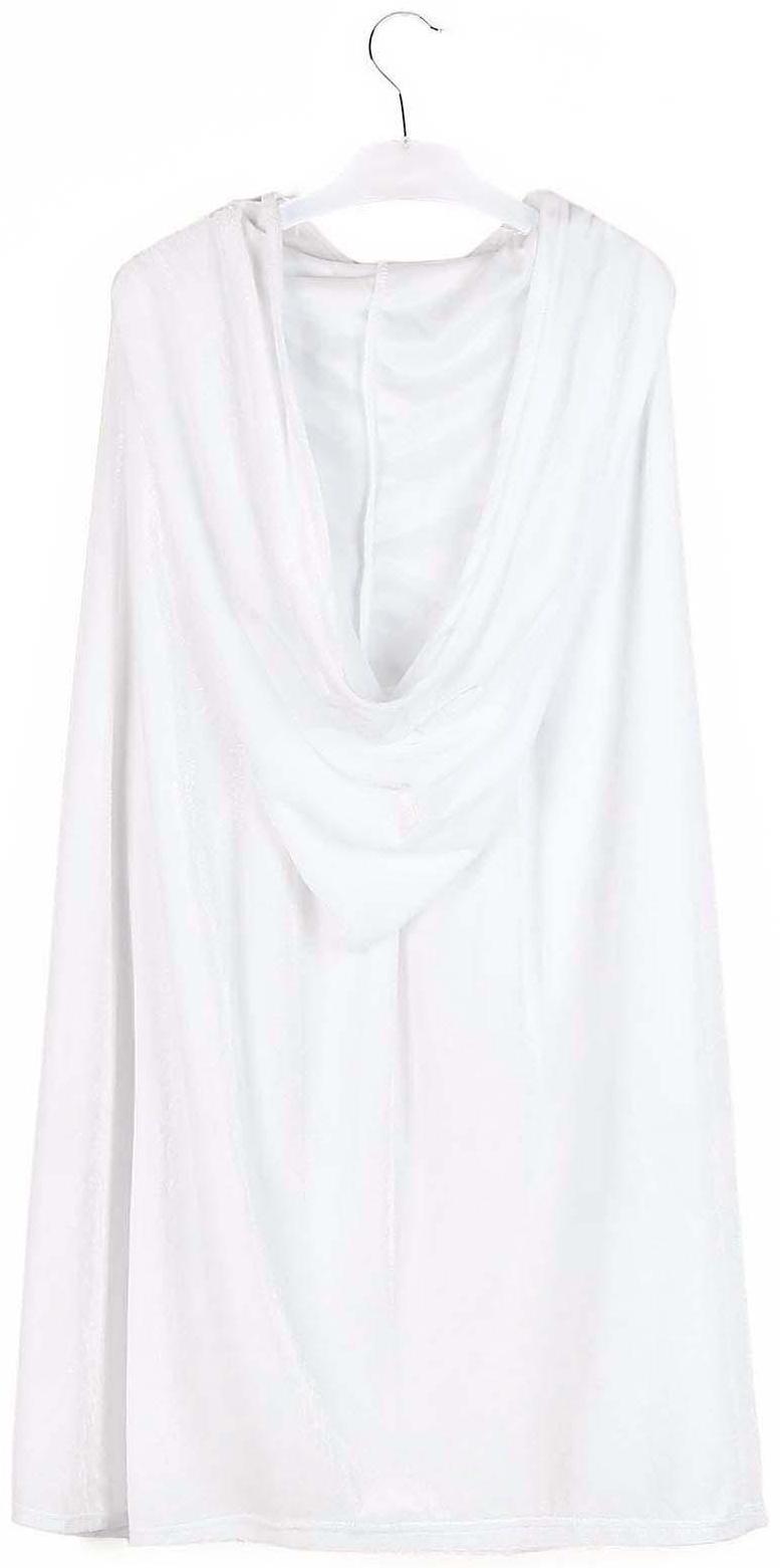 Карнавальный плащ детский, плюш белый, длина 100 см